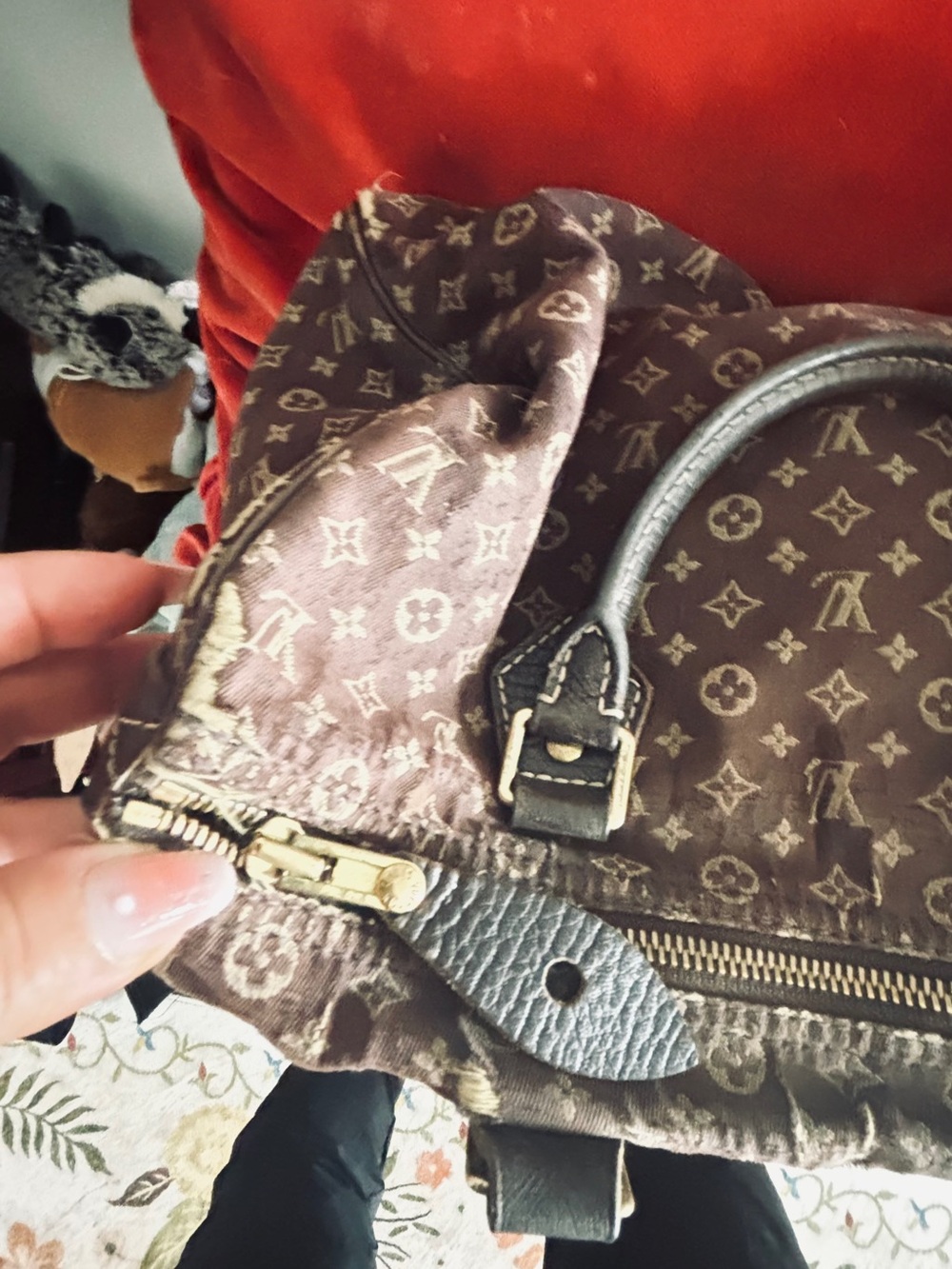Louis Vuitton Brown Monogram Canvas Satchel with Dark Leather Handles - Picture 8 of 14